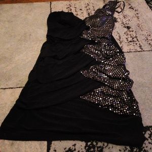 Black and silver dress